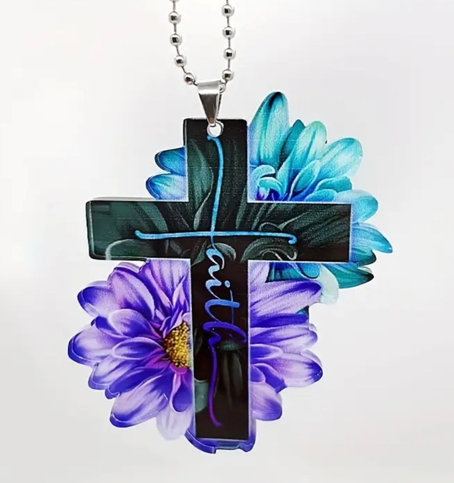 Faith Flower Decorative Pendant
