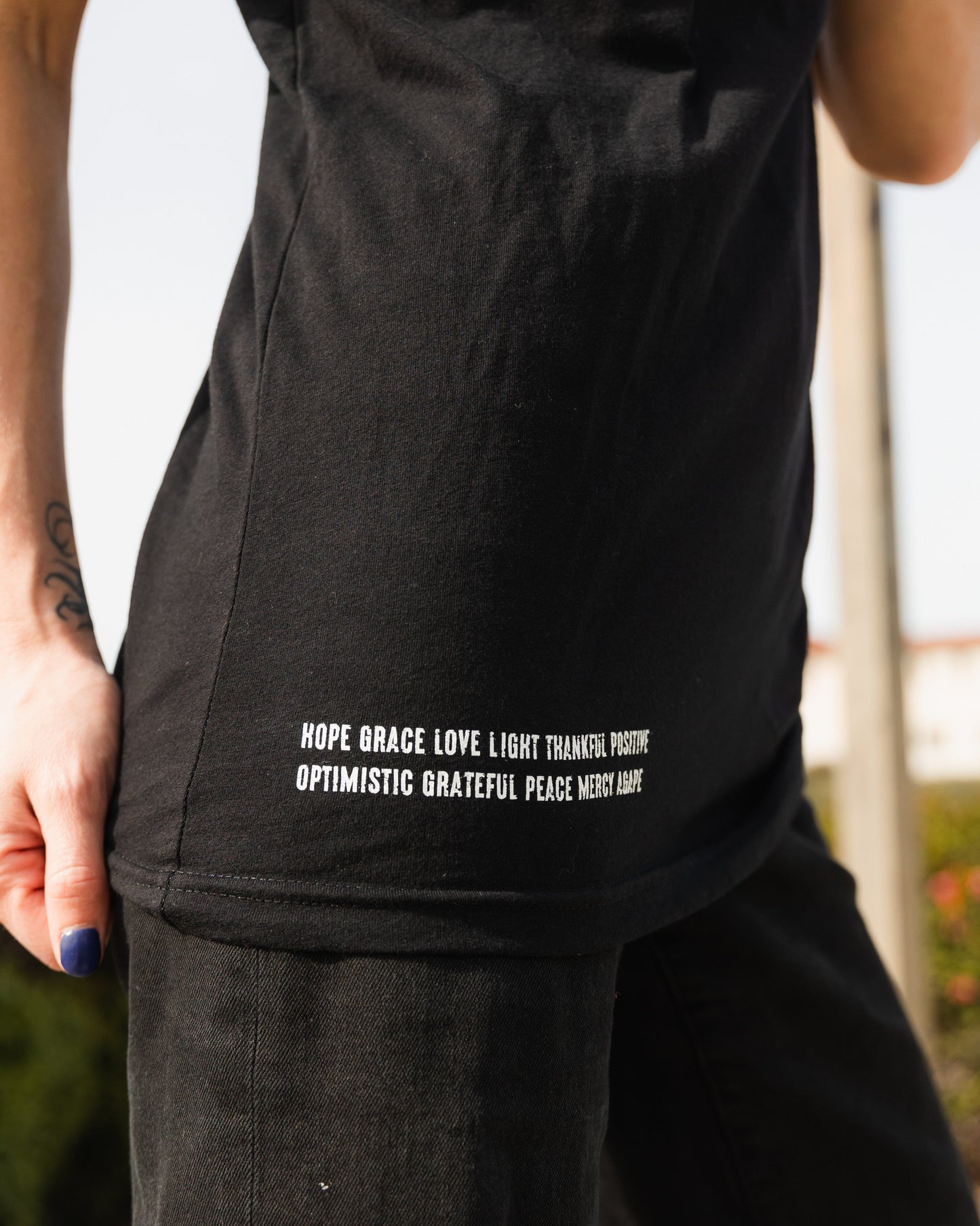Gratitude Unisex Black Tee
