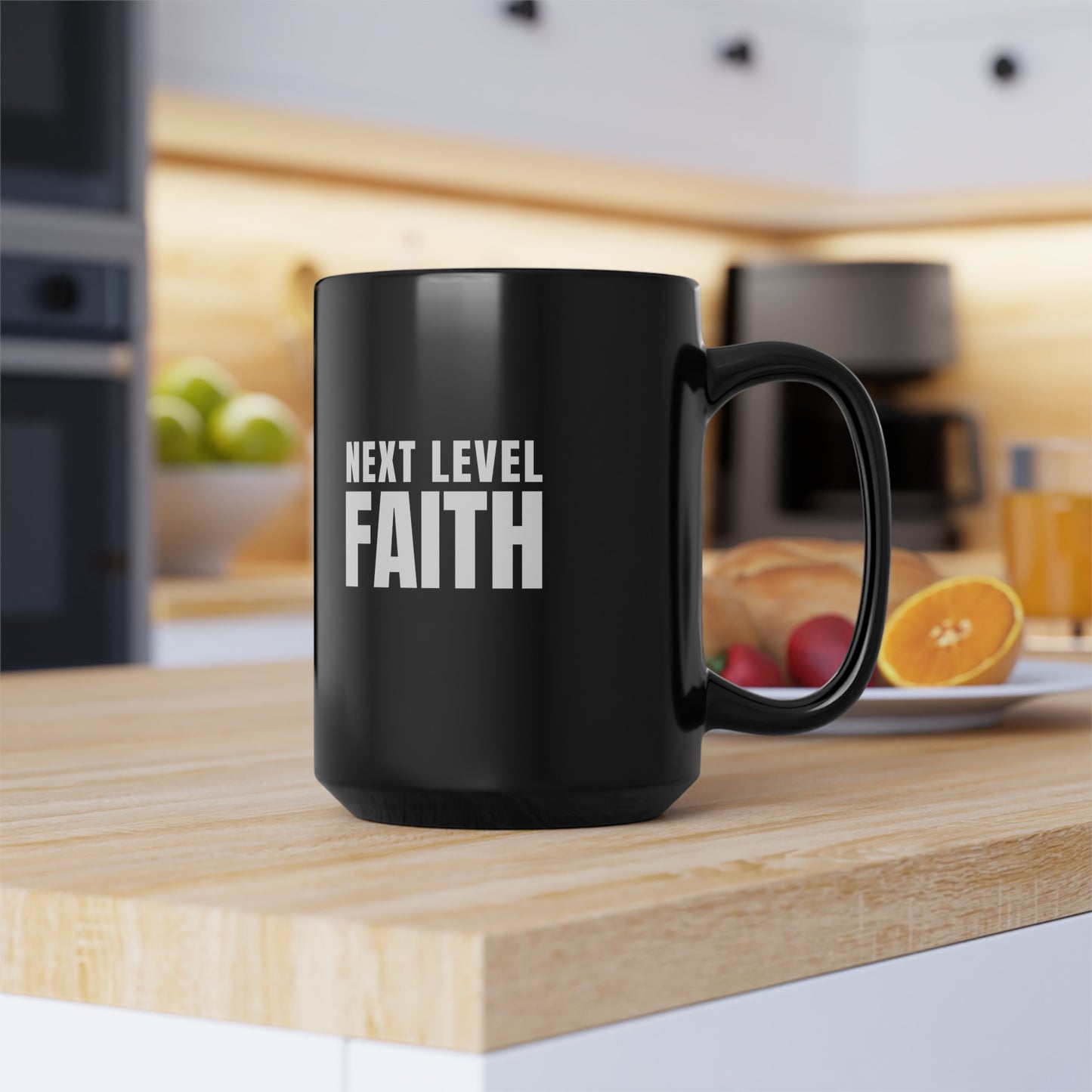 Next Level Faith Black Mug (11oz, 15oz)