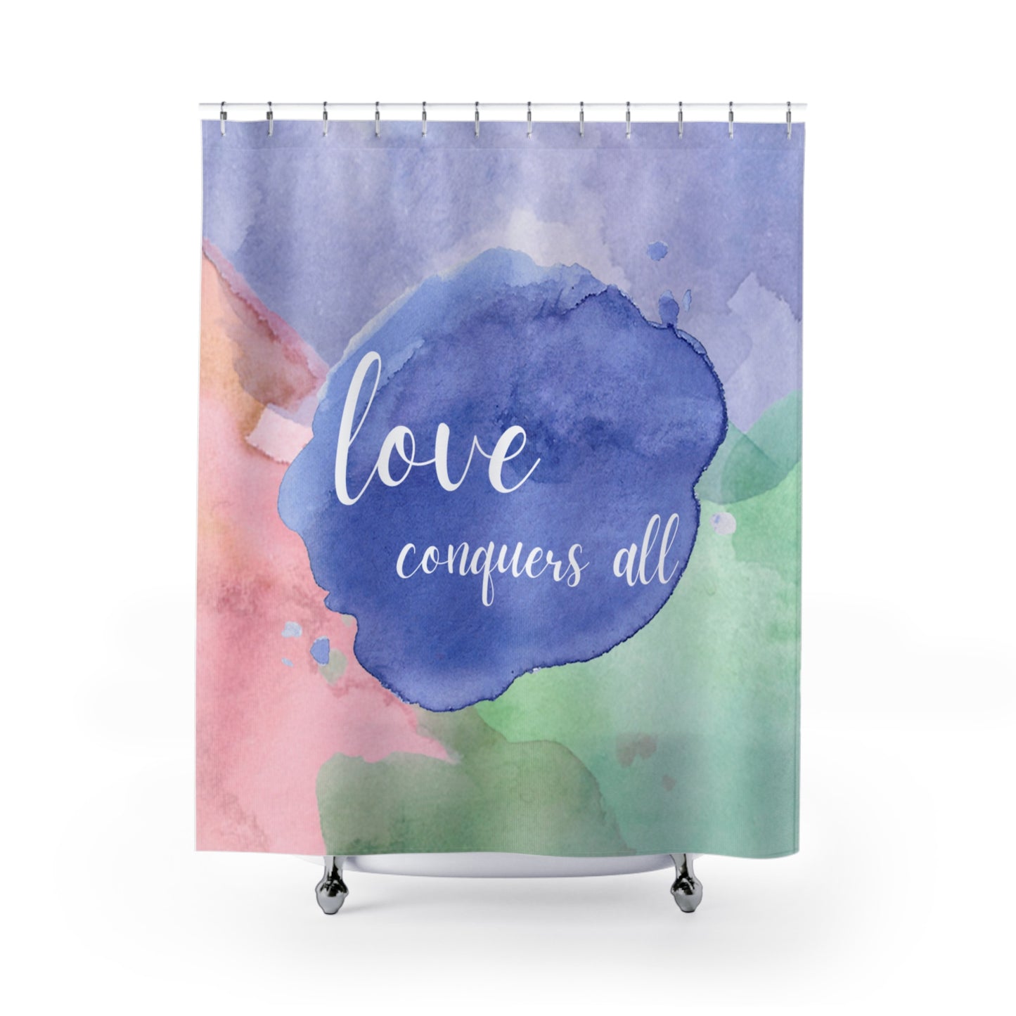 Love Conquers All Shower Curtain