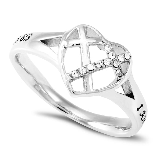Women's Patchwork Cross Ring - Purity