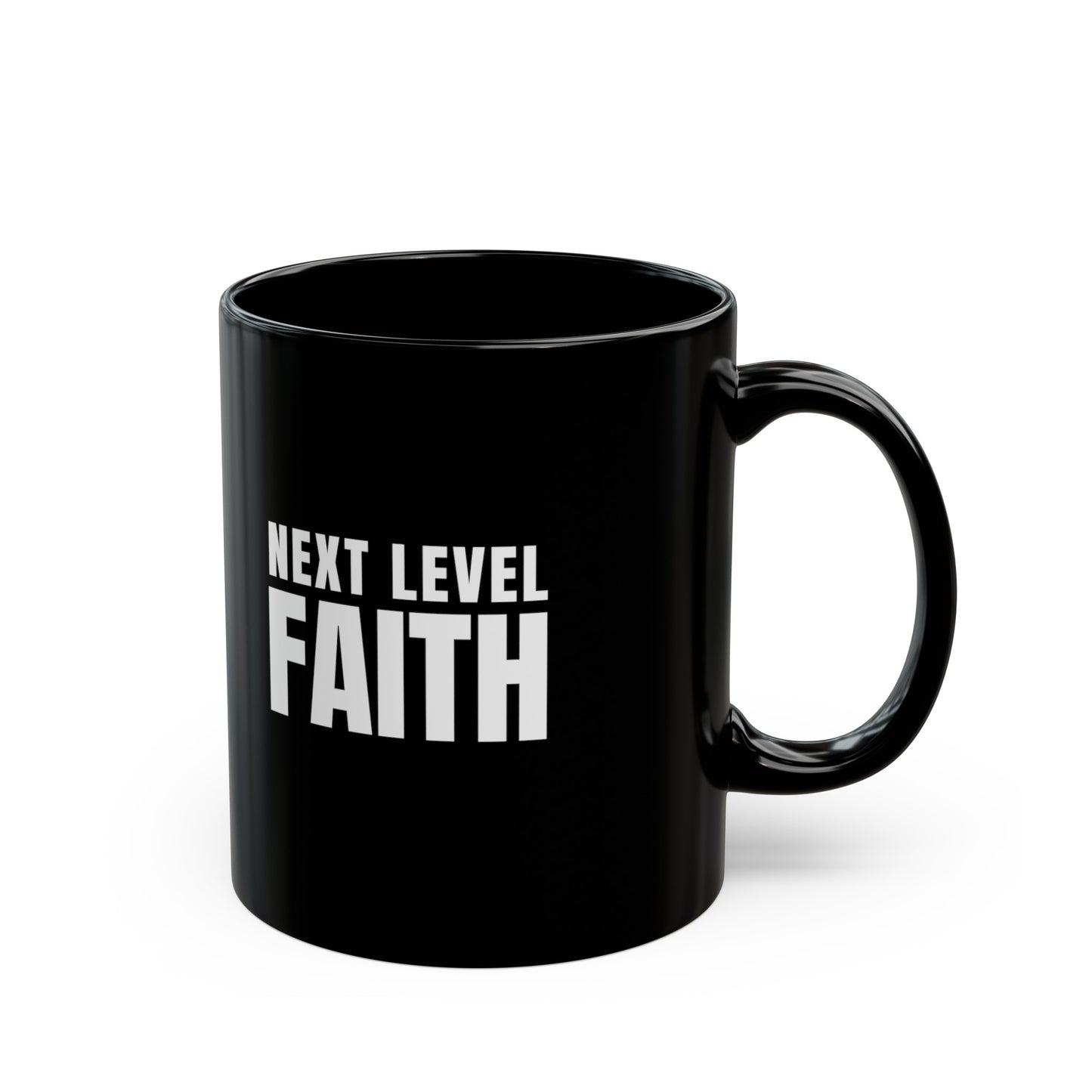 Next Level Faith Black Mug (11oz, 15oz)