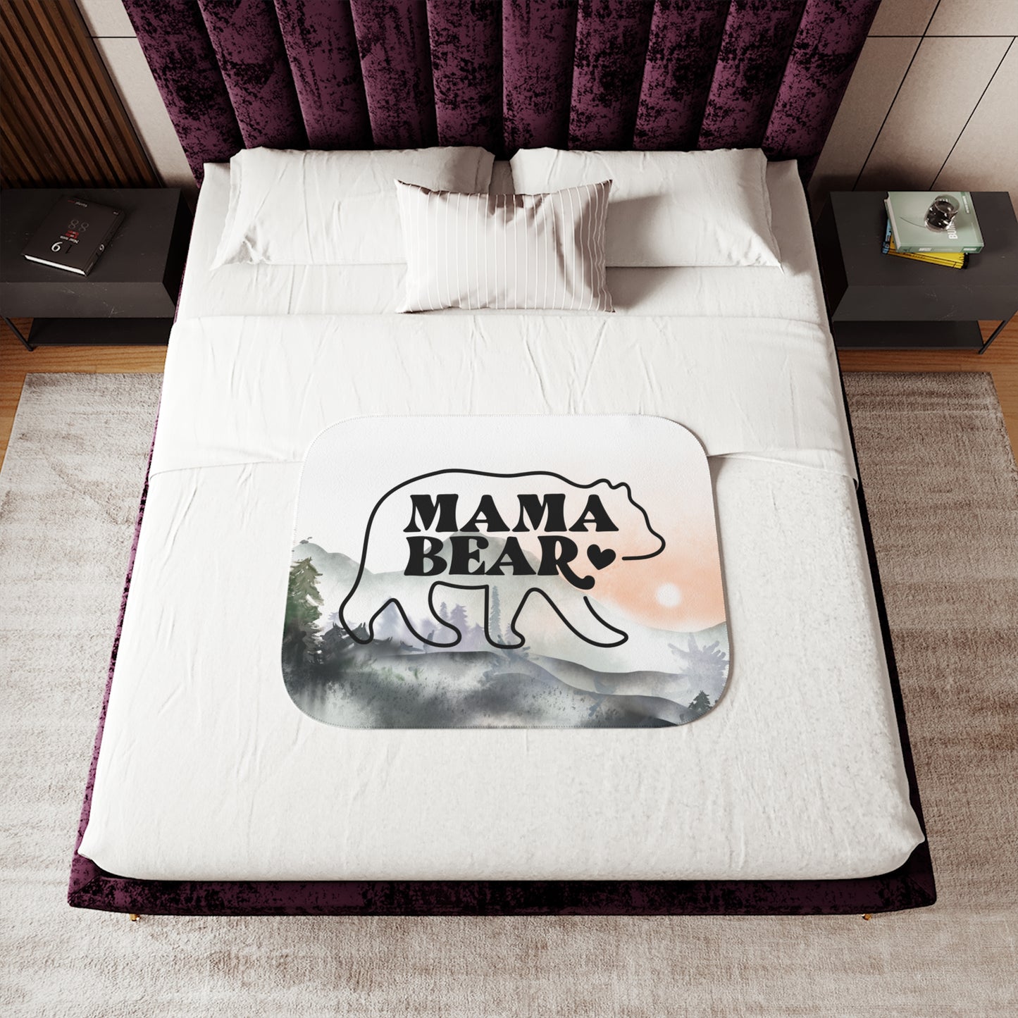 Mama Bear Sherpa Blanket