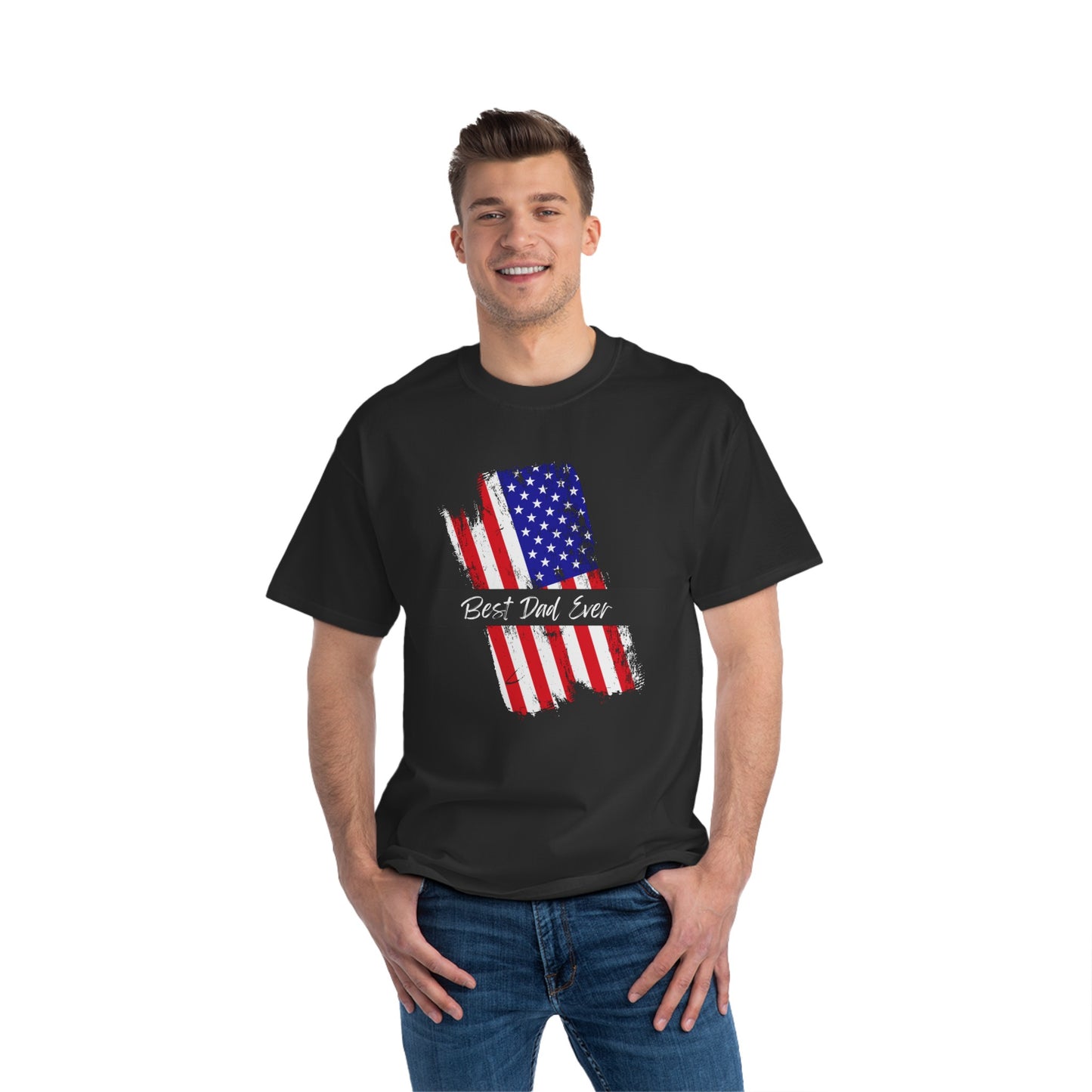 Best Dad Ever Flag  Short-Sleeve T-Shirt