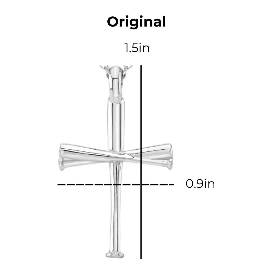 Baseball Bat Cross Necklace