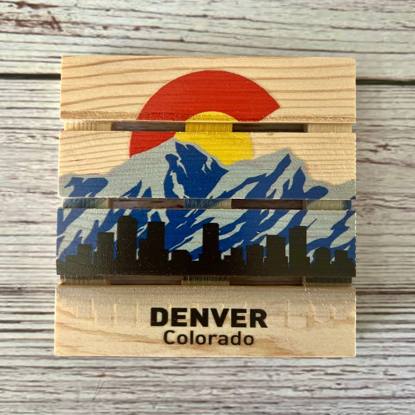 Mini Pallet Coaster - Denver Colorado