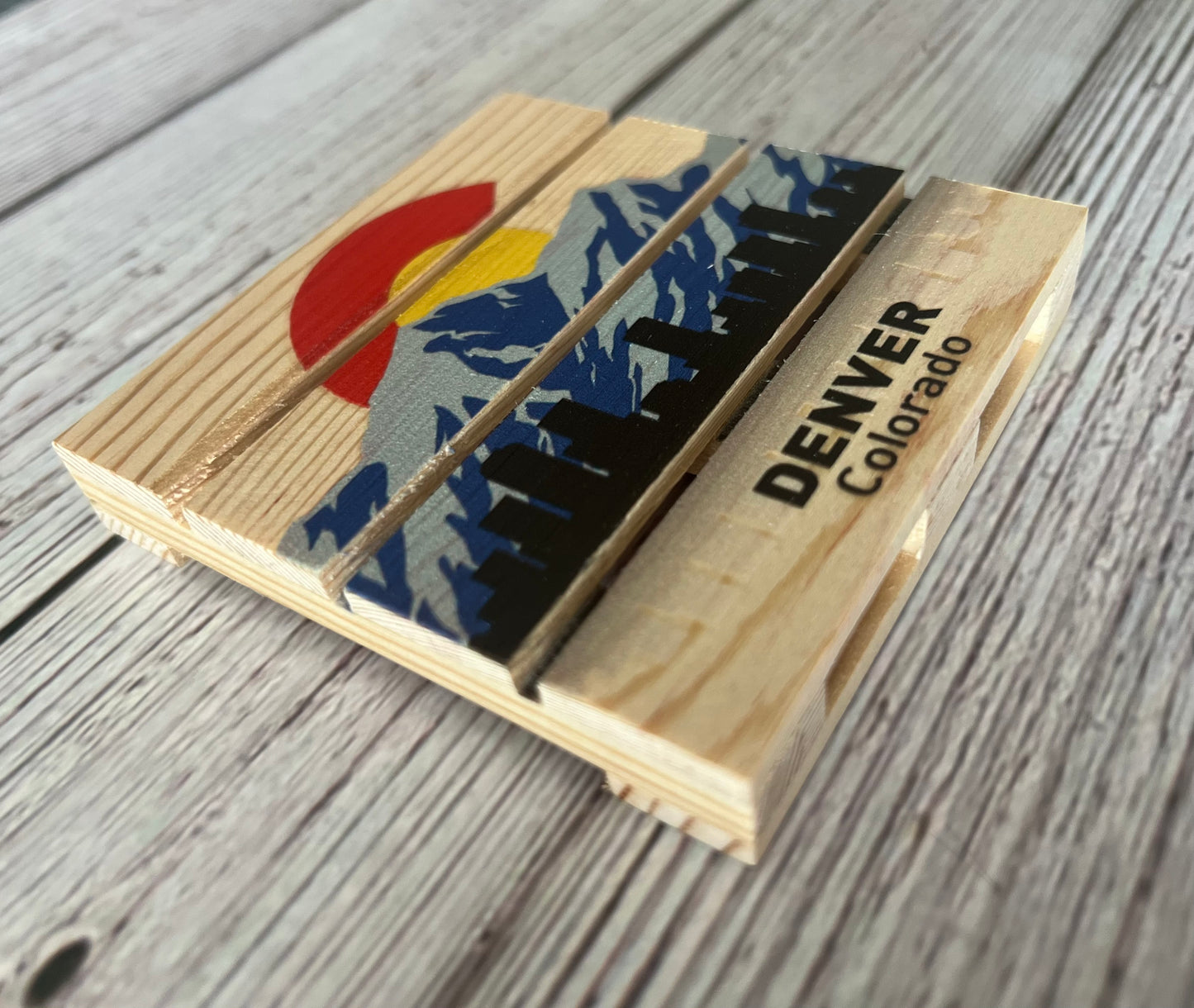 Mini Pallet Coaster - Denver Colorado