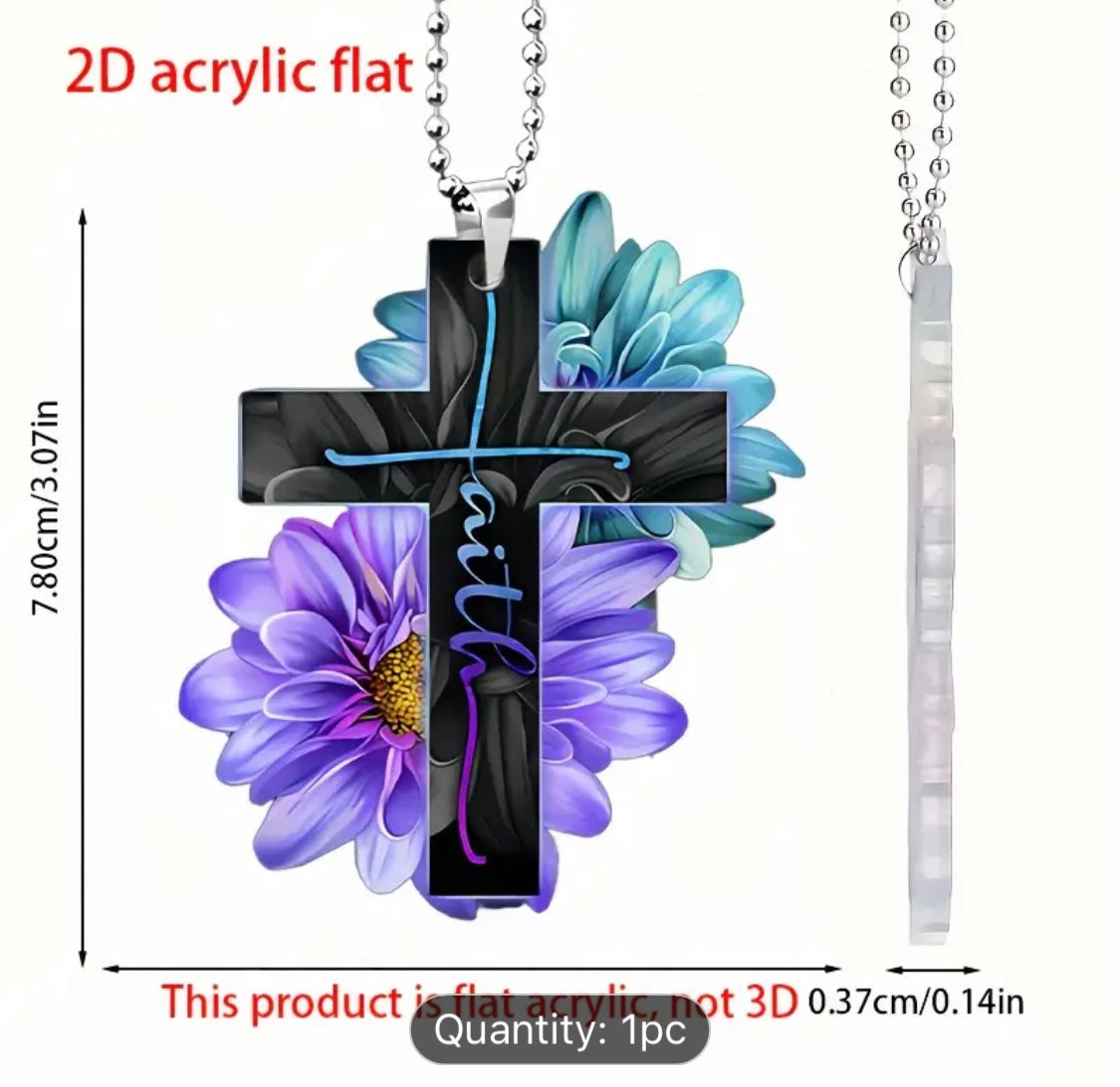 Faith Flower Decorative Pendant