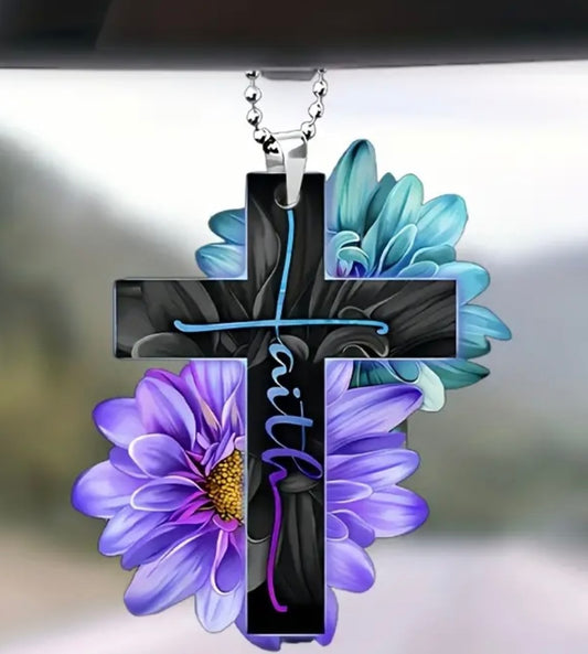 Faith Flower Decorative Pendant