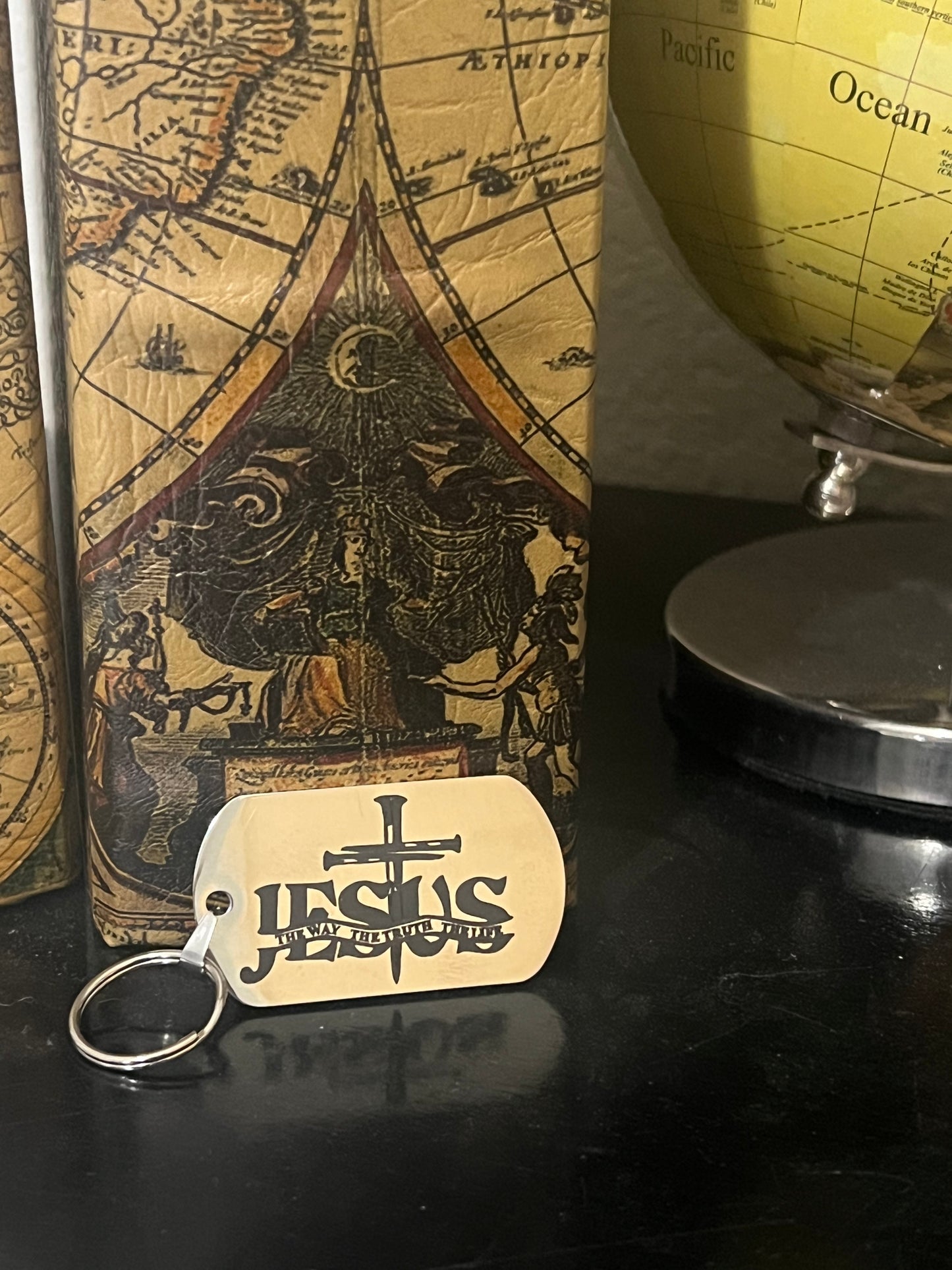 Stainless Steel Keychain - Jesus with Cross