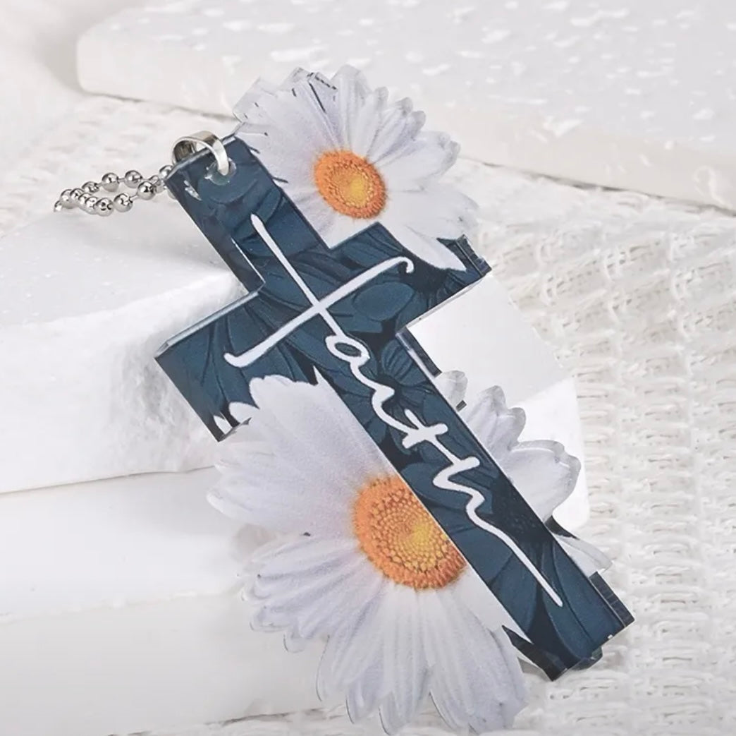 Faith Flower Decorative Pendant