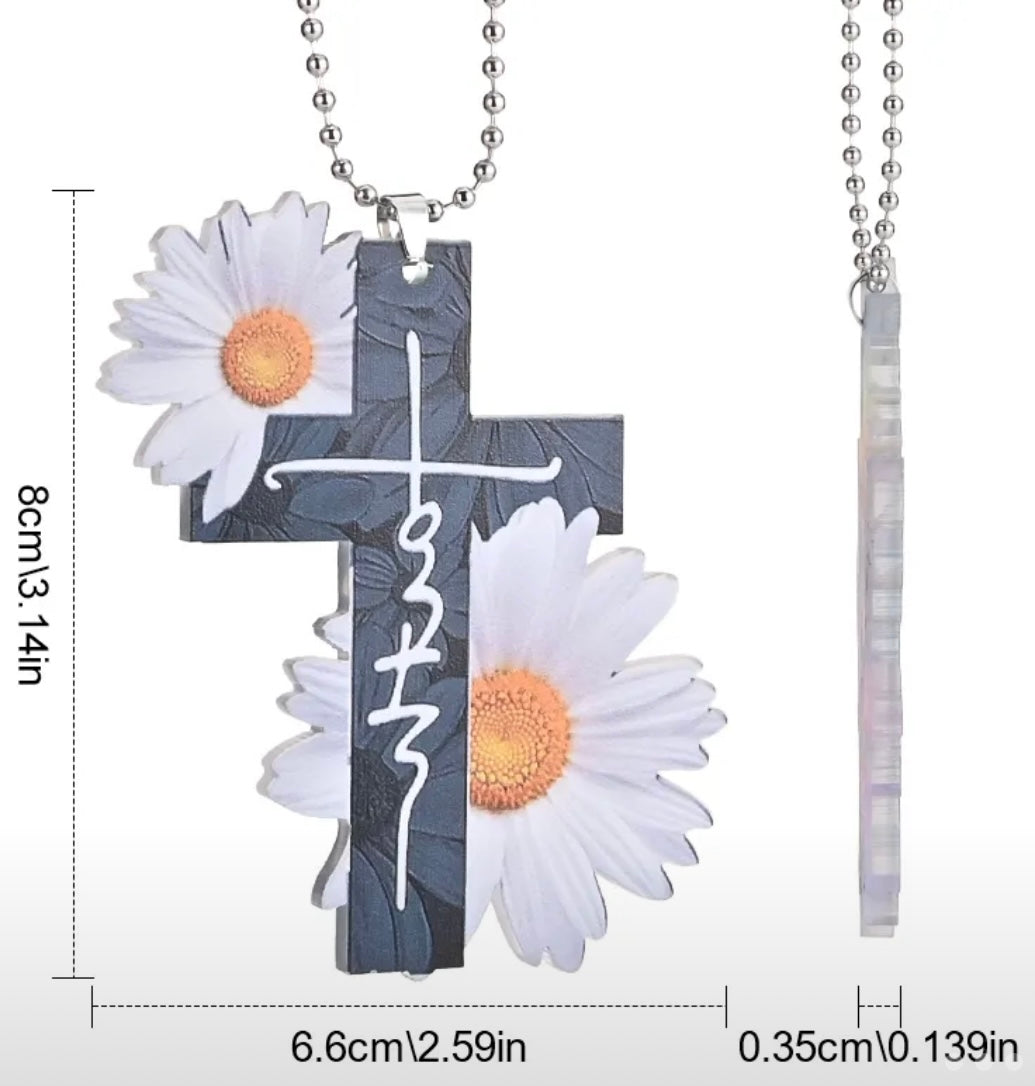 Faith Flower Decorative Pendant