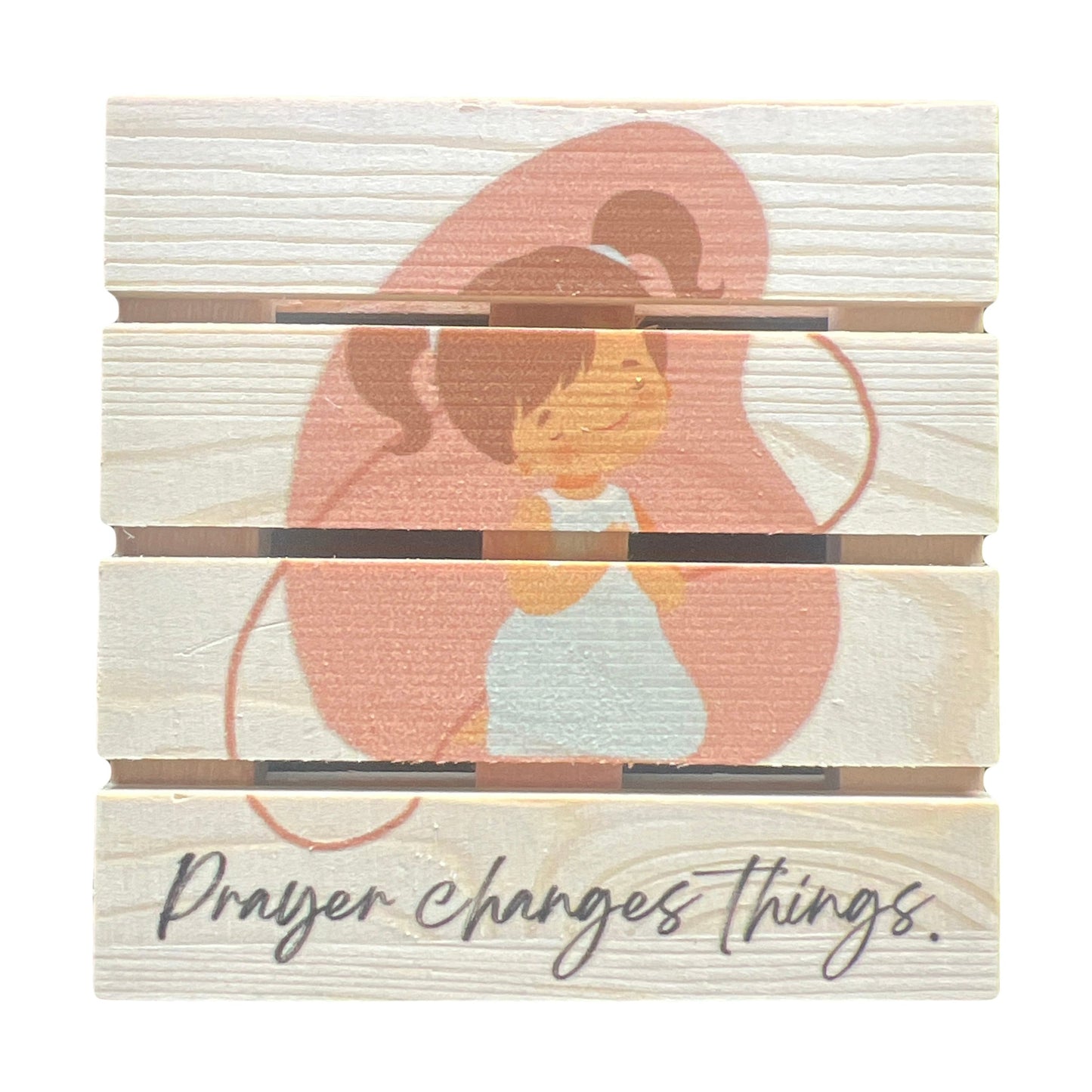 Mini Pallet Coaster - Praying Child 6