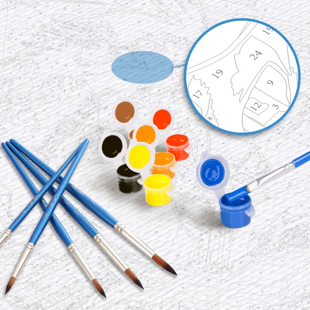 Santorini Sea View - Paint By Numbers Kit