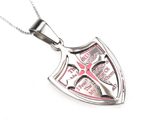 Women's 2 Piece Shield Cross Necklace