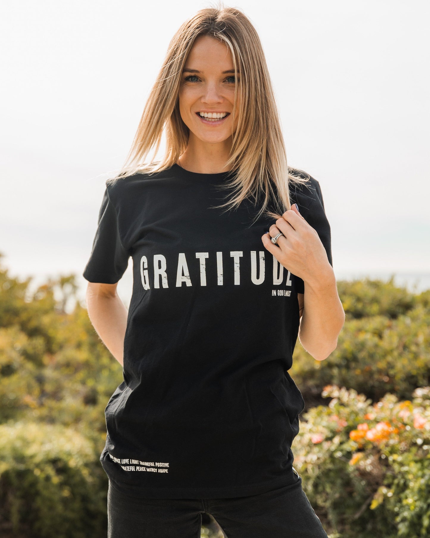 Gratitude Unisex Black Tee