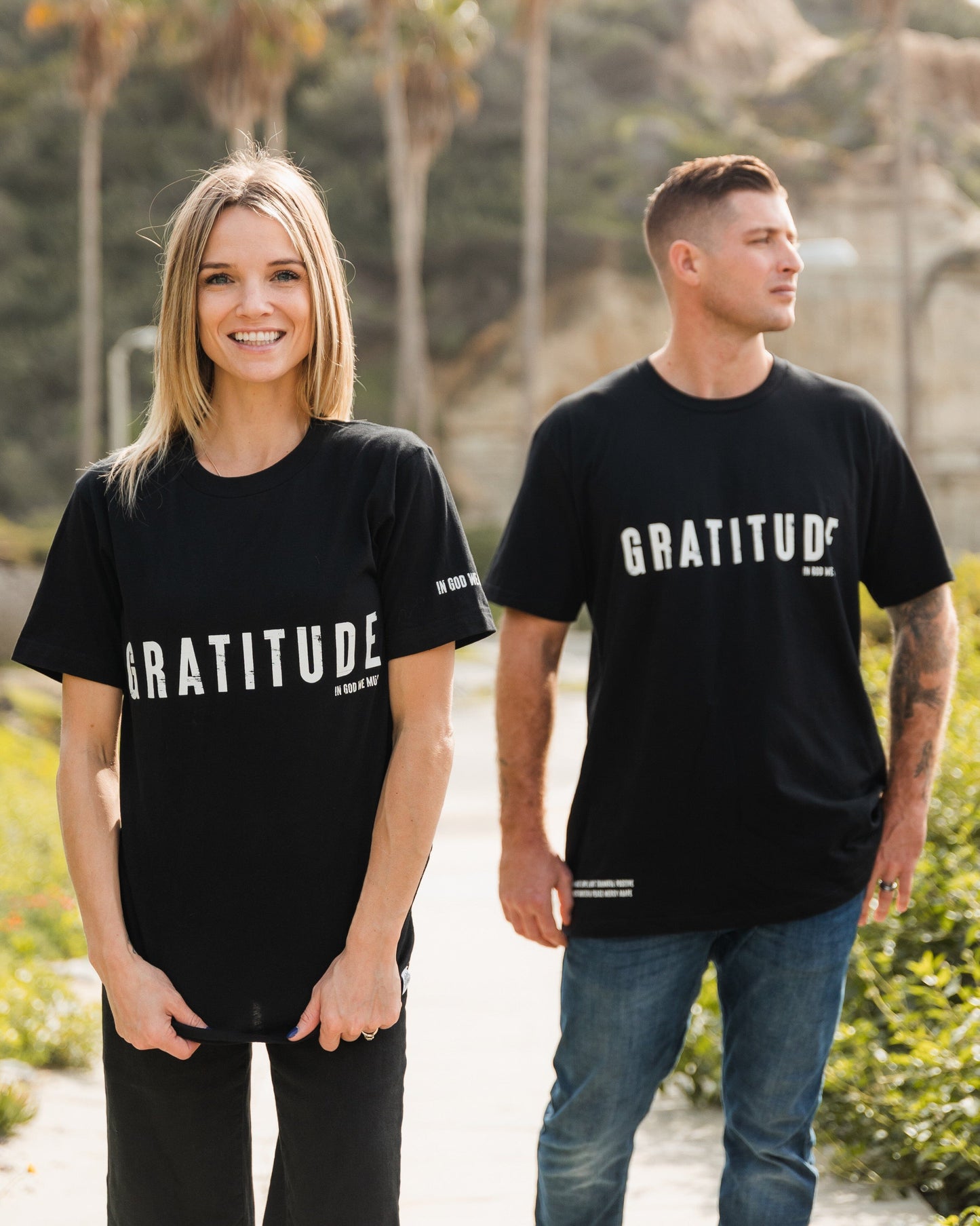 Gratitude Unisex Black Tee