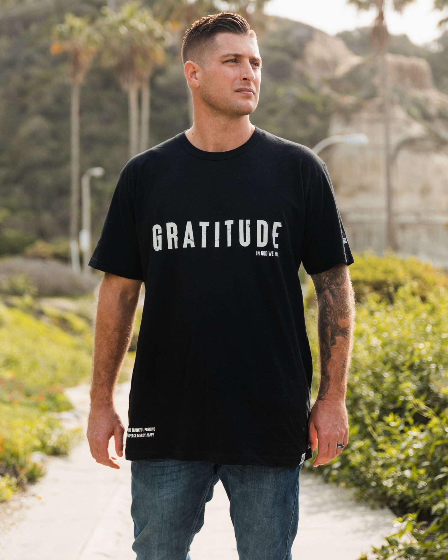 Gratitude Unisex Black Tee