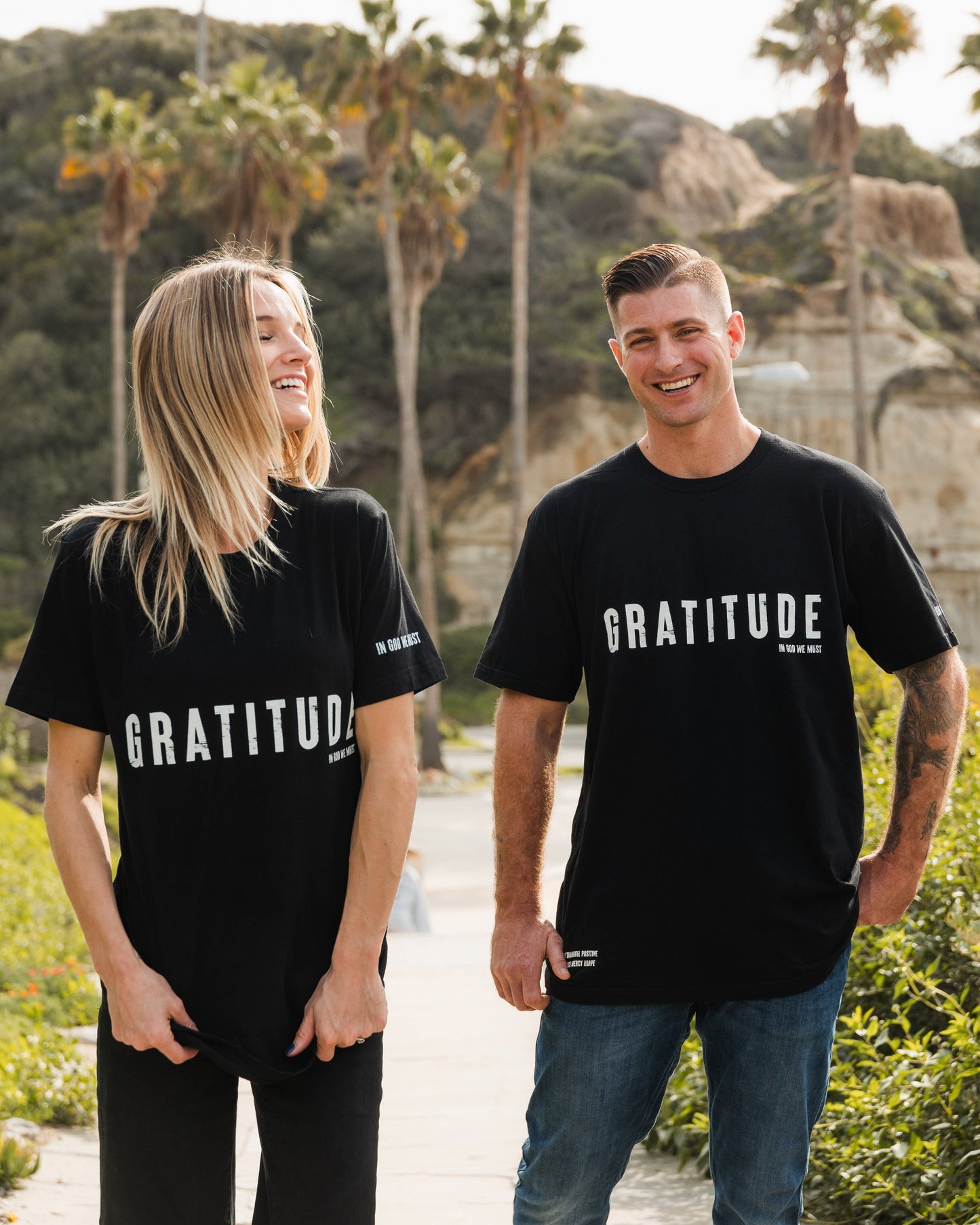 Gratitude Unisex Black Tee