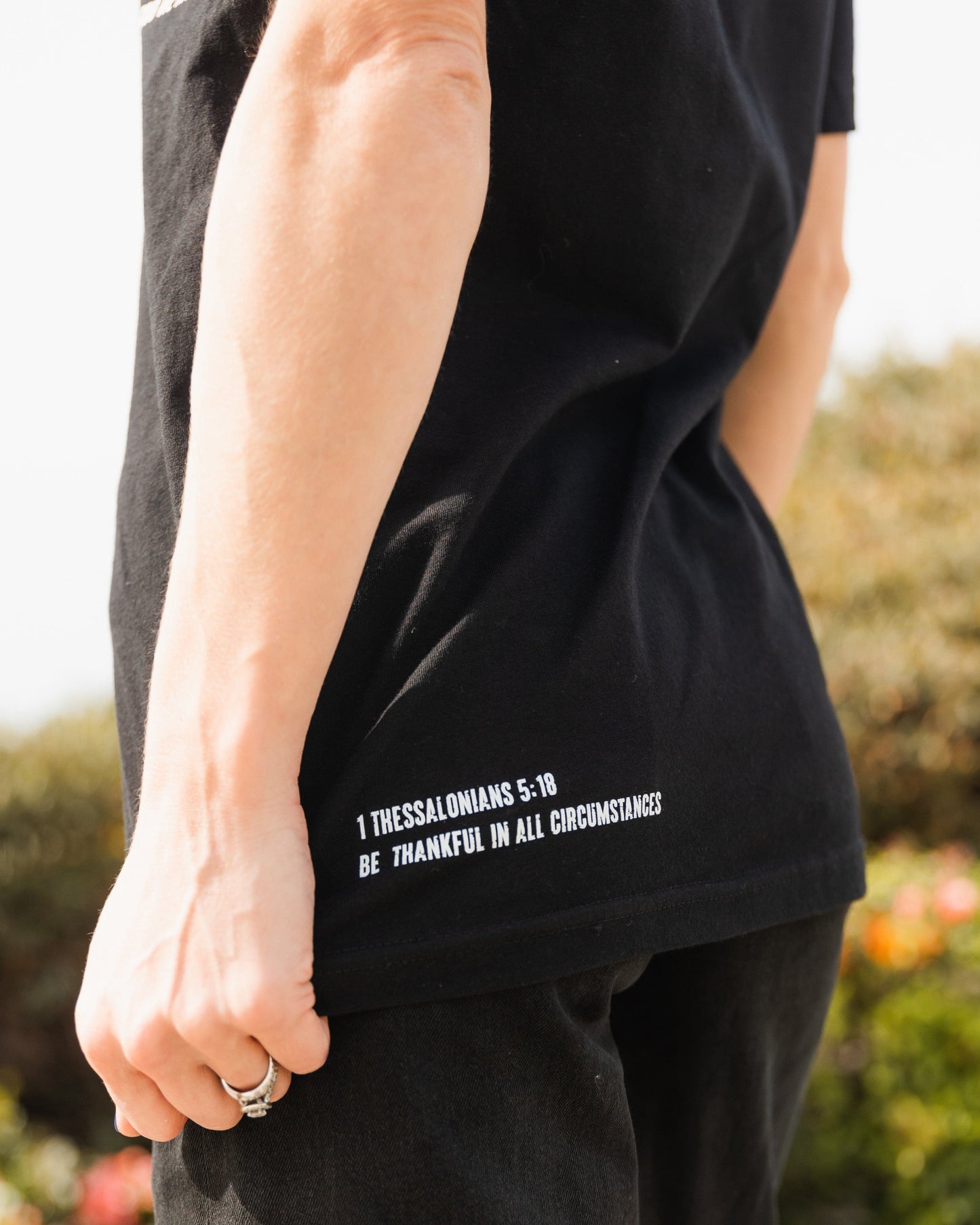 Gratitude Unisex Black Tee
