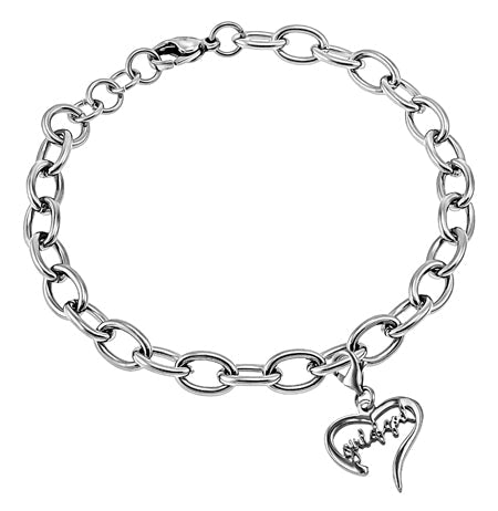 Women's Handwriting Heart Bracelet