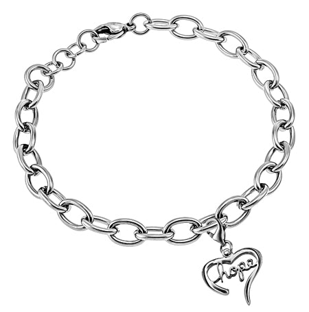 Women's Handwriting Heart Bracelet