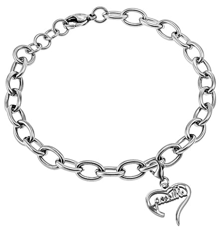 Women's Handwriting Heart Bracelet