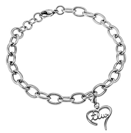 Women's Handwriting Heart Bracelet