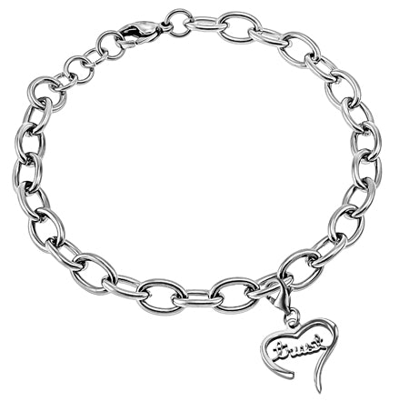 Women's Handwriting Heart Bracelet
