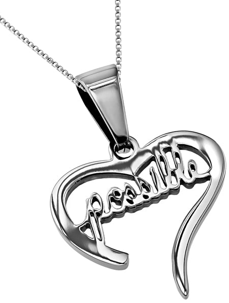 Women's Handwriting Heart Necklace