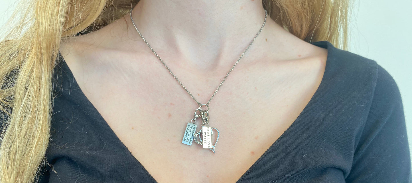 Women's Silver Hang Charm Necklace